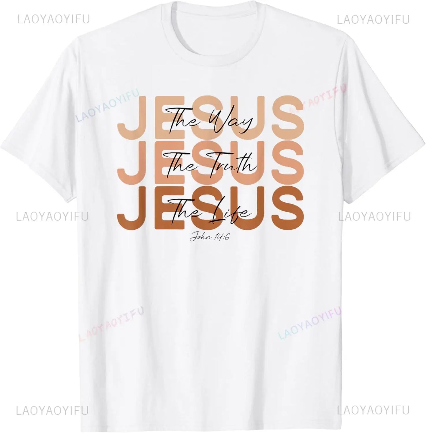 T-shirt chrétien Jésus, le chemin, la vérité, la vie – modèle unisexe vintage