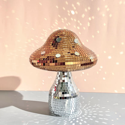 Champignon Disco Rétro – Boule à Facettes Décorative pour Salon, Bureau & Fêtes