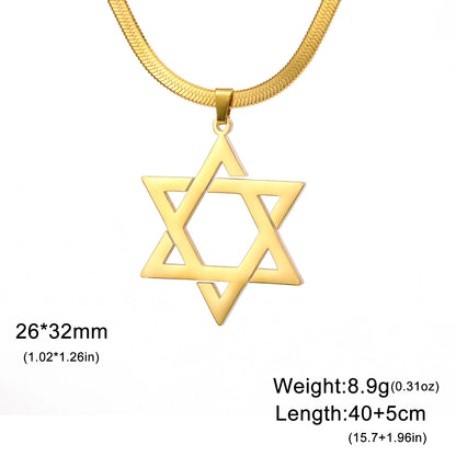 Stainless Steel Star of David Necklace – Unisex Jewish Jewelry