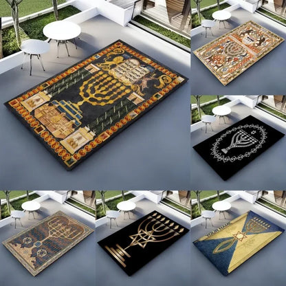 Tapis de Prière Hébreu Antidérapant – Intérieur & Cadeau Spirituel