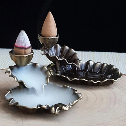 Brûleur d’encens lotus mini – porte-encens chinois décoratif en alliage