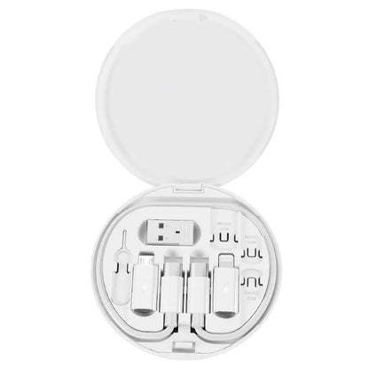 Kit Adaptateur Multi-USB & Type-C 65W – Câble de Charge Rapide + Convertisseurs iOS/Android + Support Téléphone