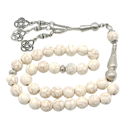 Chapelet Musulman 33 Perles Turquoise – Tasbih avec Pompon