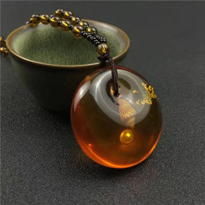 Collier Bohème Femme en Perles Ambre Résine – Style Ethnique Élégant, Chaîne Pull Tendance