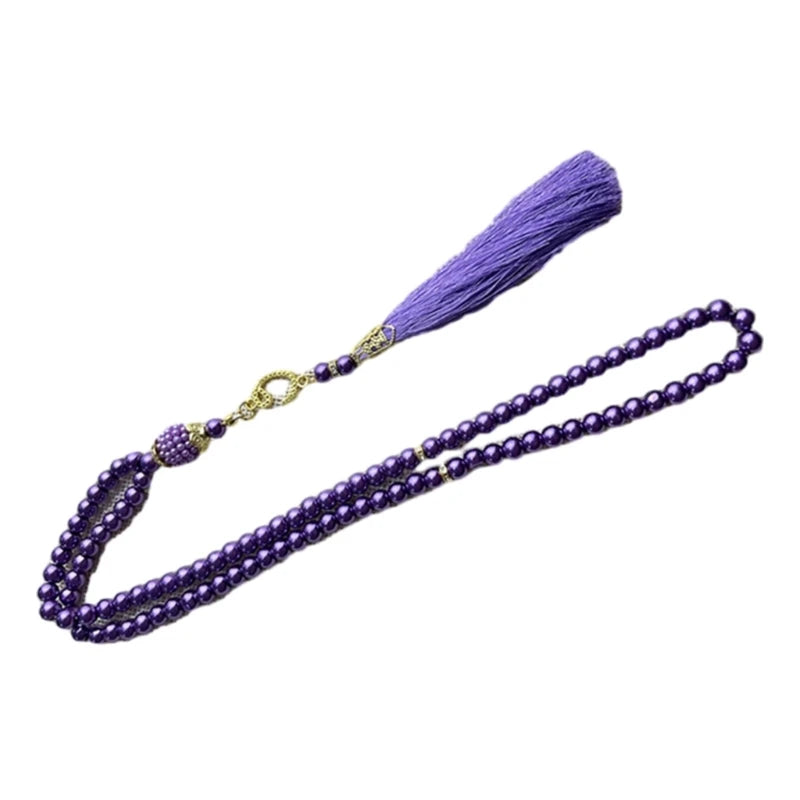 Tasbih 99 Perles Imitation Perle – Bracelet de Prière Musulman