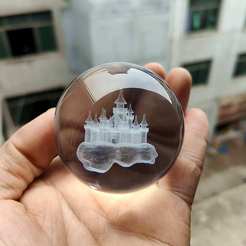 Boule Cristal 3D Système Solaire LED – Globe Planètes Gravé au Laser – Décoration Astronomie & Cadeau