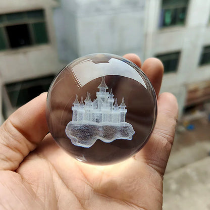 Boule Cristal 3D Système Solaire LED – Globe Planètes Gravé au Laser – Décoration Astronomie & Cadeau