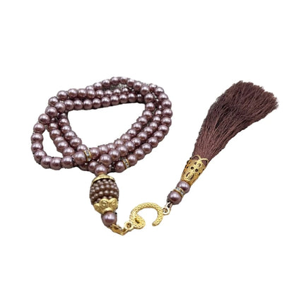 Tasbih 99 Perles Imitation Perle – Bracelet de Prière Musulman
