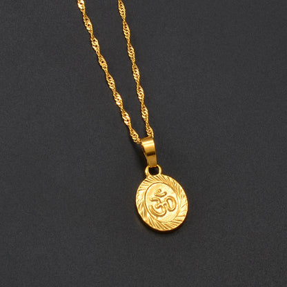 Collier Om doré – Bijou spirituel hindou inspiré du yoga