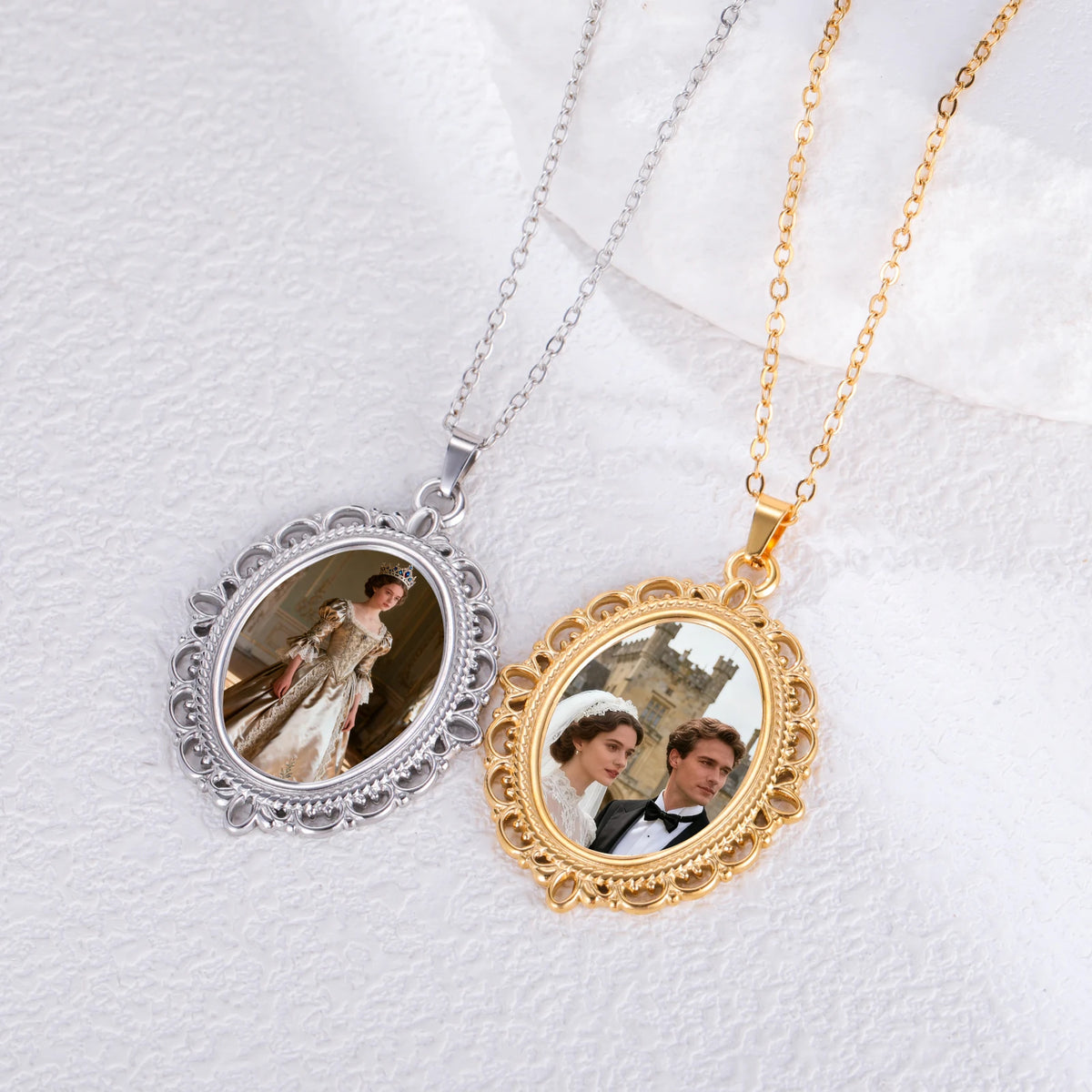 Collier Photo Personnalisé en Acier Inoxydable – Bijou Souvenir