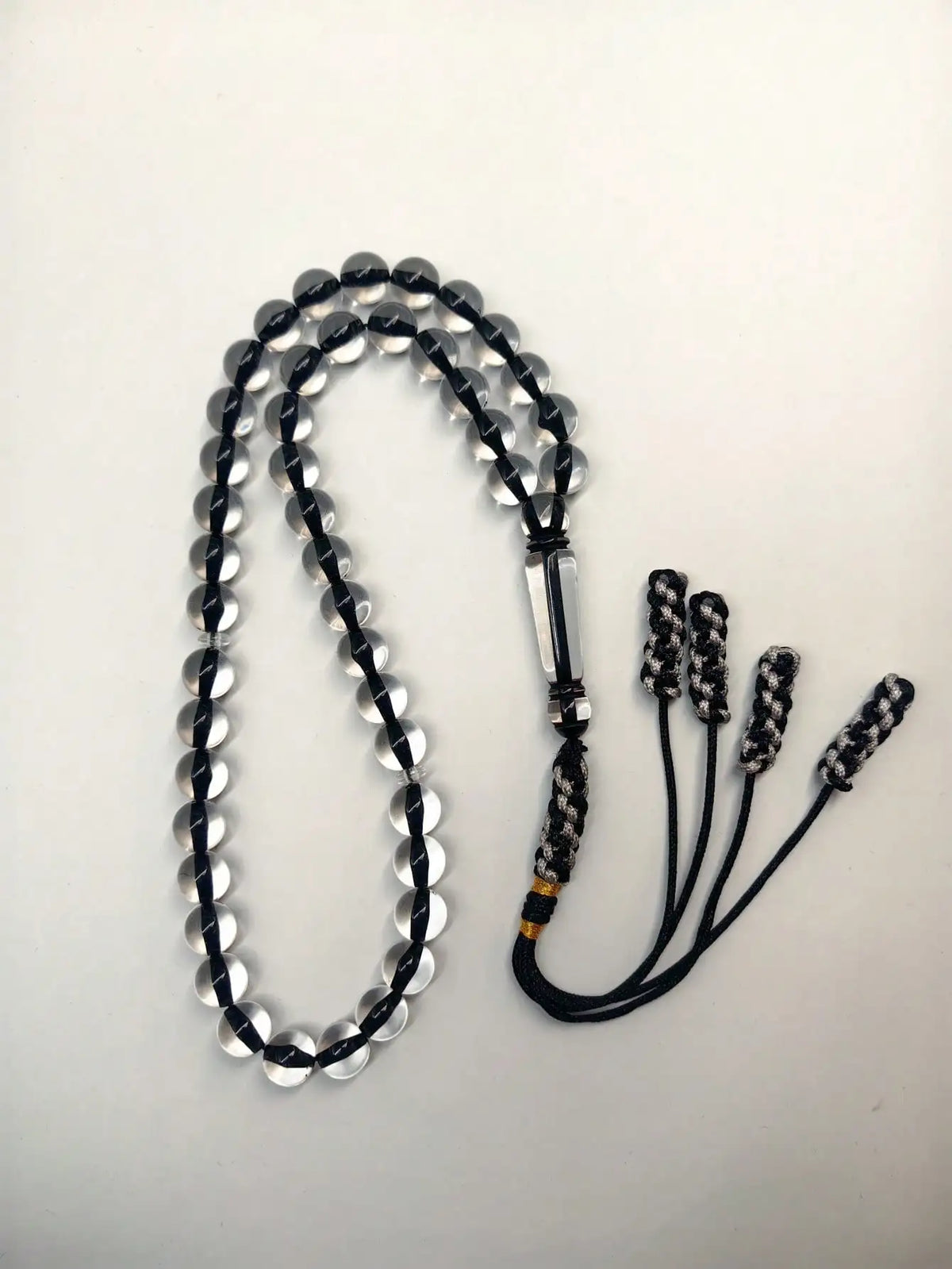 Tasbih Musulmano Nero 45 Grani in Resina – Rosario da Preghiera 10 mm