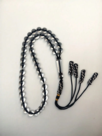 Tasbih Musulmano Nero 45 Grani in Resina – Rosario da Preghiera 10 mm