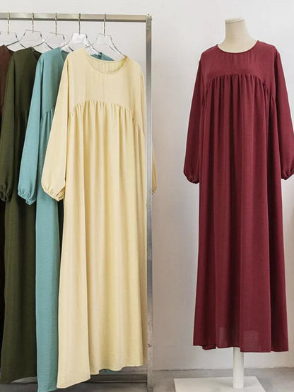 Robe longue abaya de luxe pour femme musulmane, style Dubaï, kebaya couleur unie, tenue modeste pour Ramadan, caftan africain, vêtement islamique pour femme.