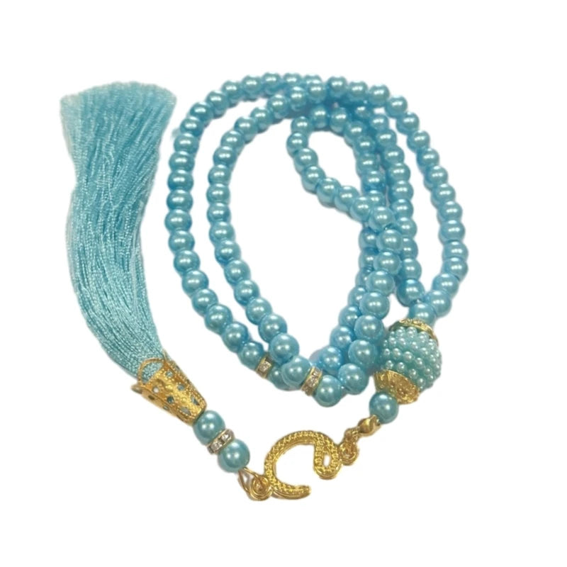 Tasbih 99 Perles Imitation Perle – Bracelet de Prière Musulman