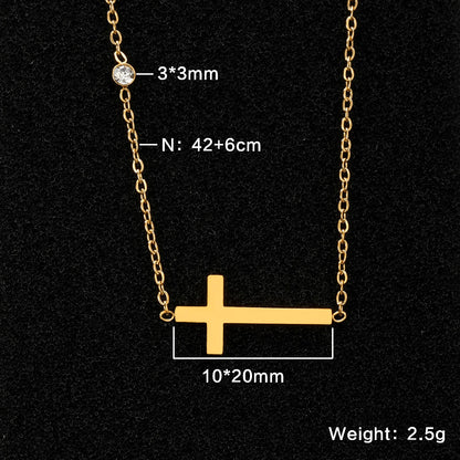 Collier Rosaire Catholique Doré en Acier Inoxydable – Pendentif Croix de Prière
