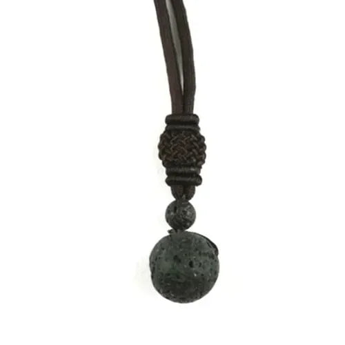 Pendentif Collier 14 mm en Pierre Naturelle Obsidienne Œil de Tigre – Amulette Porte-Bonheur Sculptée