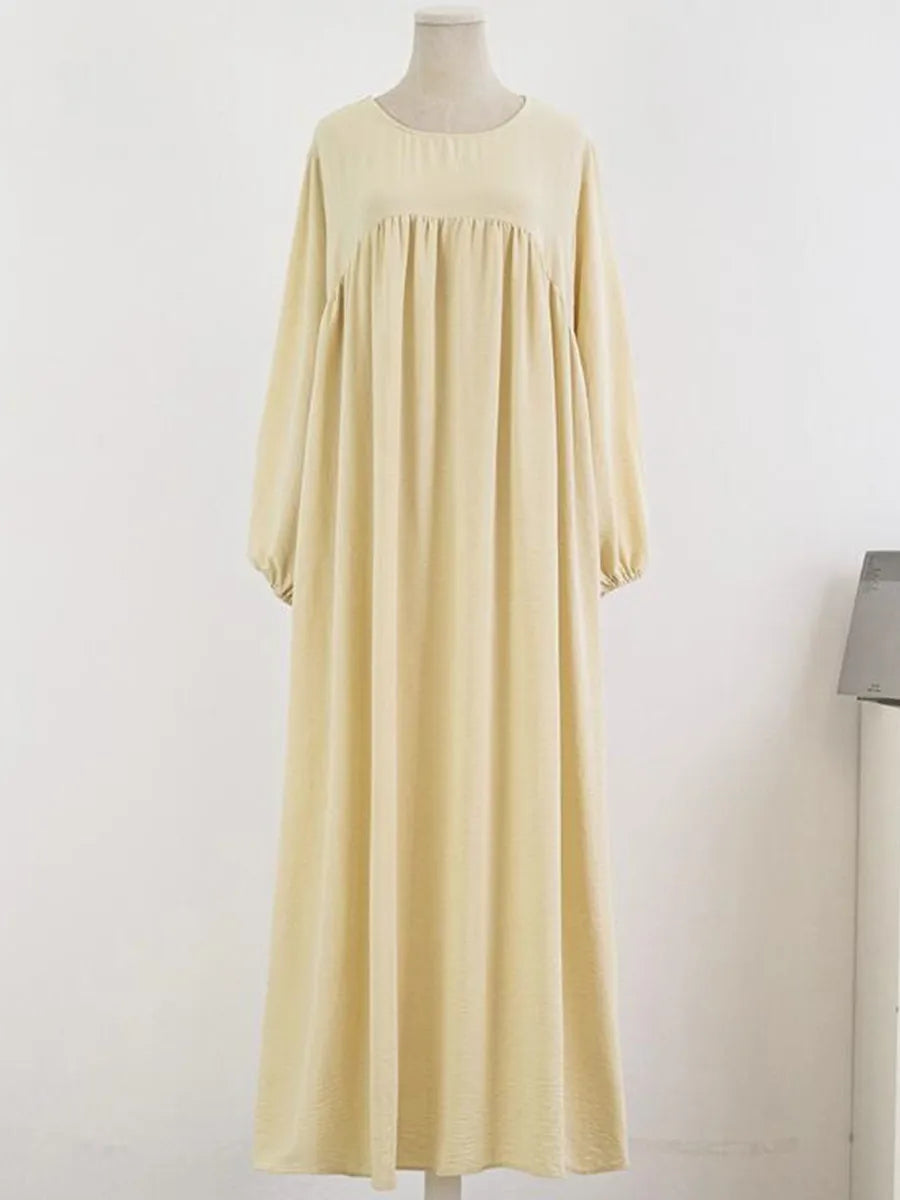 Robe longue abaya de luxe pour femme musulmane, style Dubaï, kebaya couleur unie, tenue modeste pour Ramadan, caftan africain, vêtement islamique pour femme.