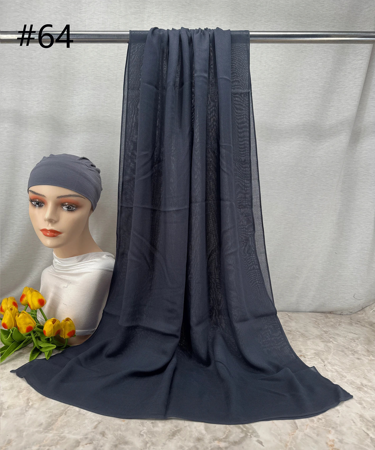 Hijab Modal avec Sous-Bonnet Intégré – 66 Couleurs | Respirant & Couvrant