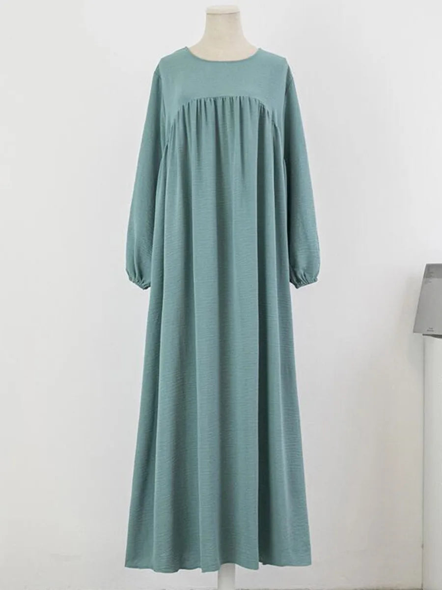 Robe longue abaya de luxe pour femme musulmane, style Dubaï, kebaya couleur unie, tenue modeste pour Ramadan, caftan africain, vêtement islamique pour femme.