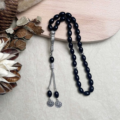 Tasbih Musulman 33 Perles en Verre – Chapelet de Prière Unisexe