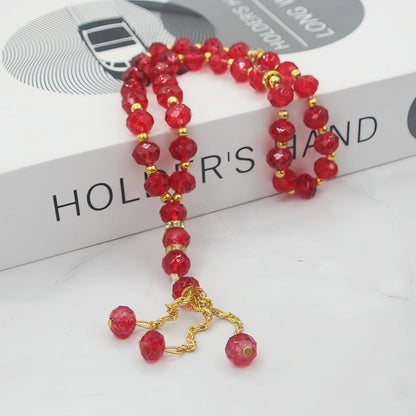 Tasbih Musulman 33 Perles Cristal – Chapelet de Prière Islamique Élégant