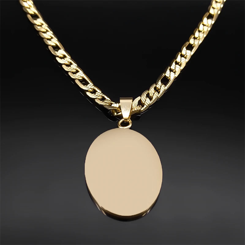 Halskette Jungfrau Maria aus vergoldetem Edelstahl – Unisex-Katholikschmuck