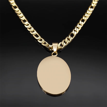 Halskette Jungfrau Maria aus vergoldetem Edelstahl – Unisex-Katholikschmuck