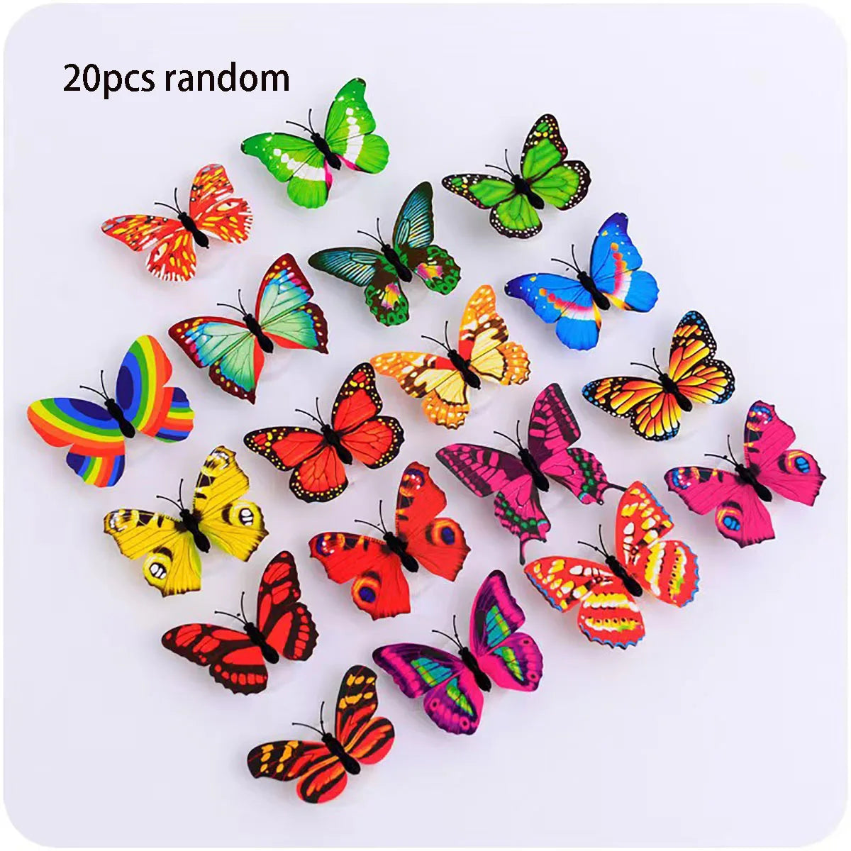 Papillons 3D Lumineux 🦋 – Décoration Murale LED pour Maison, Jardin & Fêtes (10 ou 20 pièces)