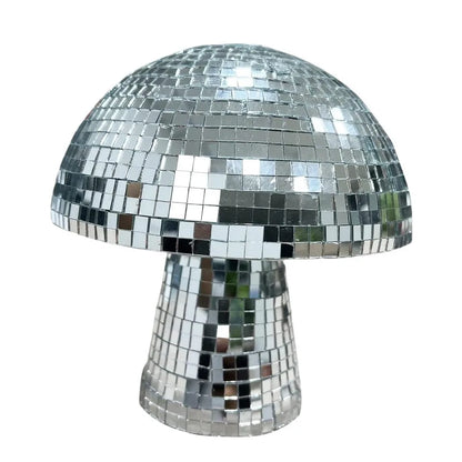 Retro Mushroom Disco Ball Lamp – LED 360° Reflective Mirror Light for Home & Parties