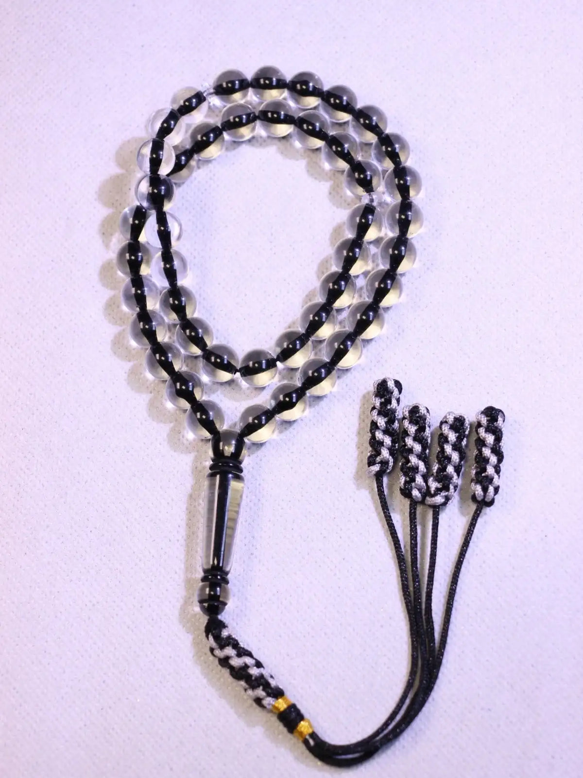 Tasbih Musulmano Nero 45 Grani in Resina – Rosario da Preghiera 10 mm