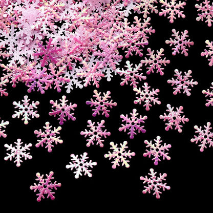 Confettis Flocons de Neige 300pcs – Décoration de Noël 2cm pour Sapin & Fêtes