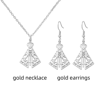 Collier Vierge de la Vallée en acier inoxydable – bijou catholique spirituel