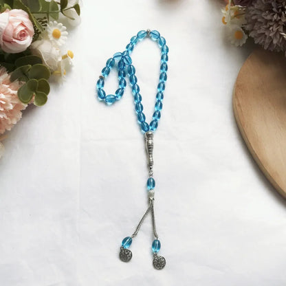 Tasbih Musulman 33 Perles en Verre – Chapelet de Prière Unisexe