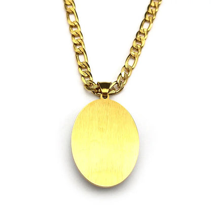 Collier médaille San Judas Tadeo en acier inoxydable doré – bijou religieux