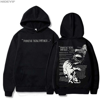 Sweat à capuche chrétien “Forgive Them Father” – Hoodie streetwear unisexe avec verset biblique