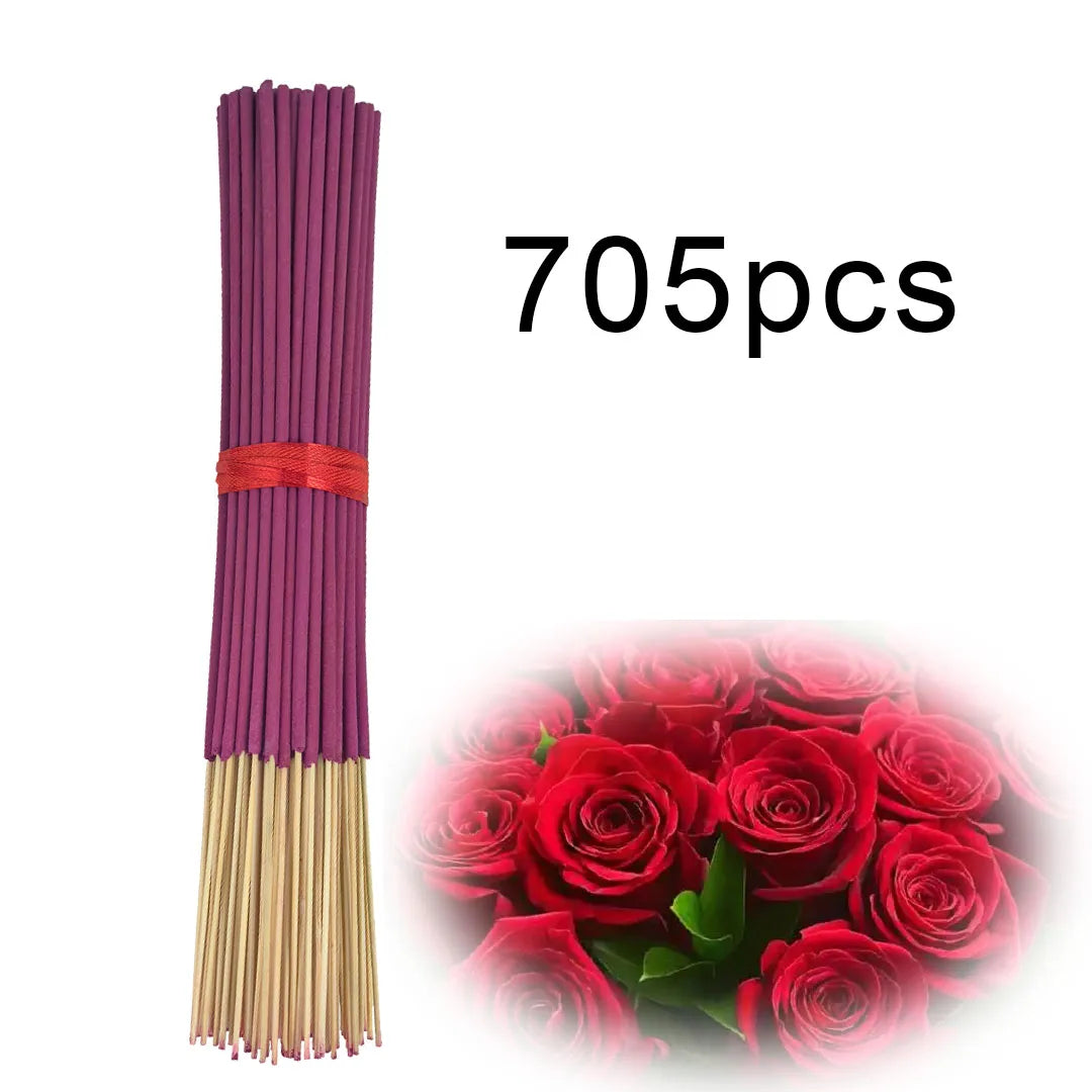Encens floral à la rose fait main – bâtons parfumés pour intérieur et extérieur