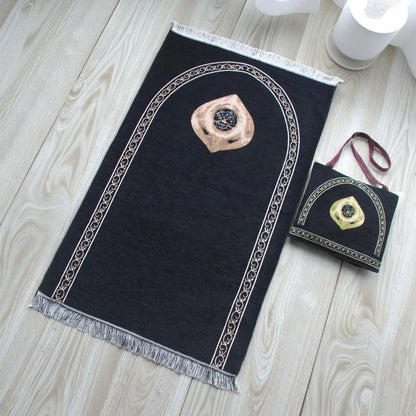 2er-Set Gebetsteppiche mit Geschenktasche – Reisetepich für Muslime