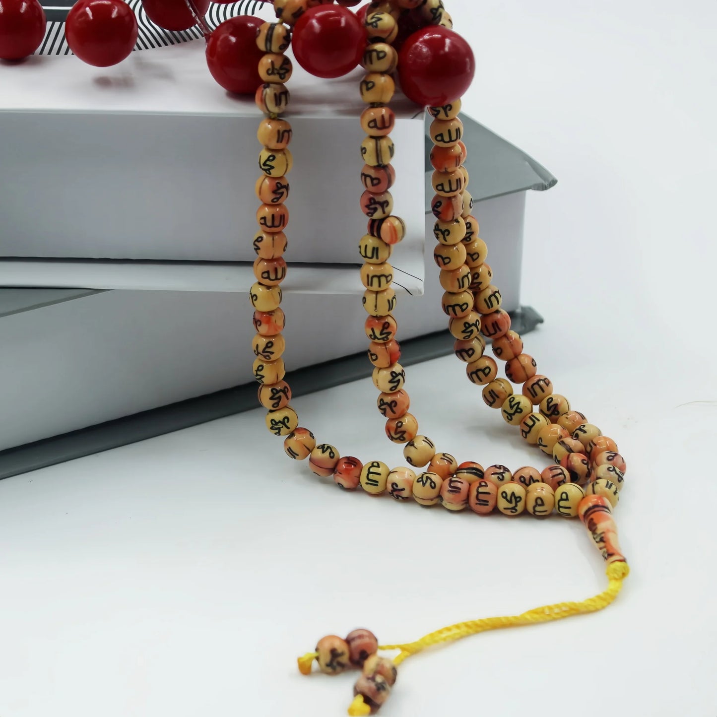 Tasbih Musulman 99 Perles Gravées Allah & Muhammad – Chapelet Islamique pour Prière, Ramadan et Aïd