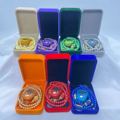 Cofre Tasbih & Contador Digital LCD – Set Espiritual Elegante Ramadan & Meditación