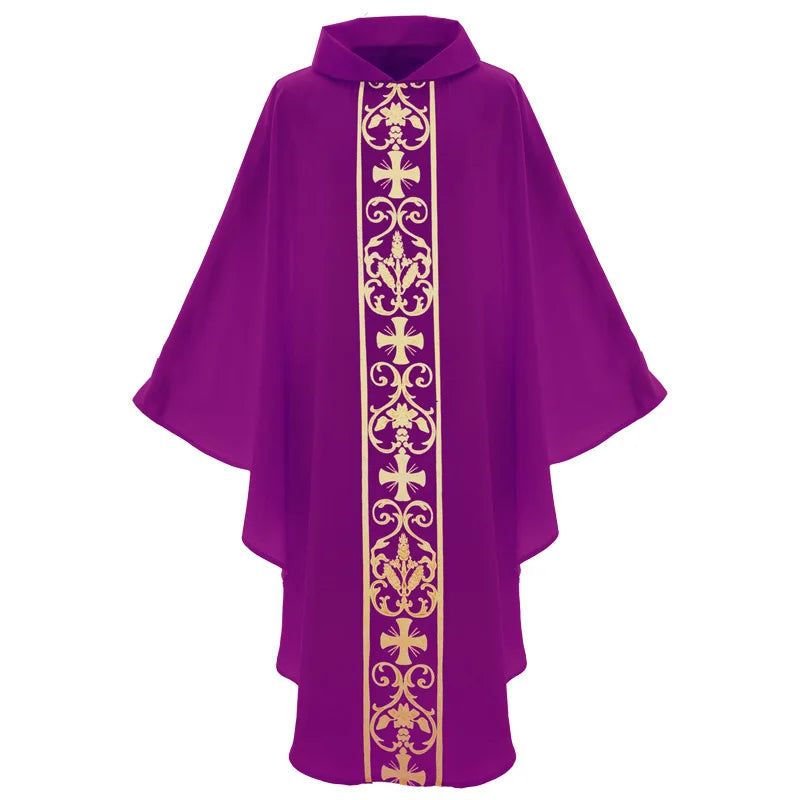 Robe musulmane médiévale imprimée pour homme – Costume de prière et cosplay, 4 couleurs, longueur 128 cm