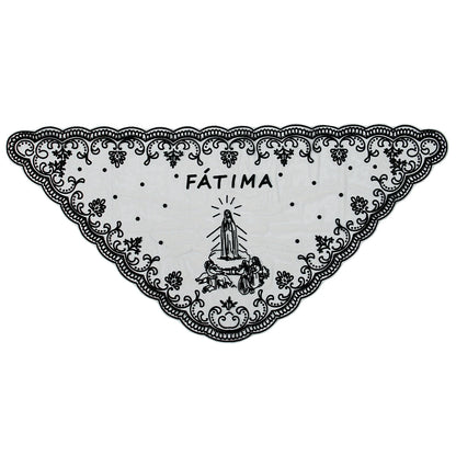 Voile de messe catholique femme en dentelle brodée – foulard Vierge Marie pour prière et église