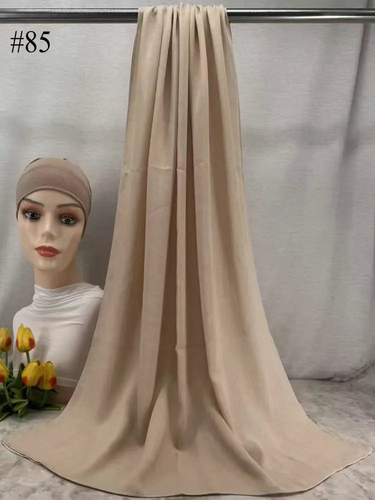 Hijab Modal avec Sous-Bonnet Intégré – 66 Couleurs | Respirant & Couvrant