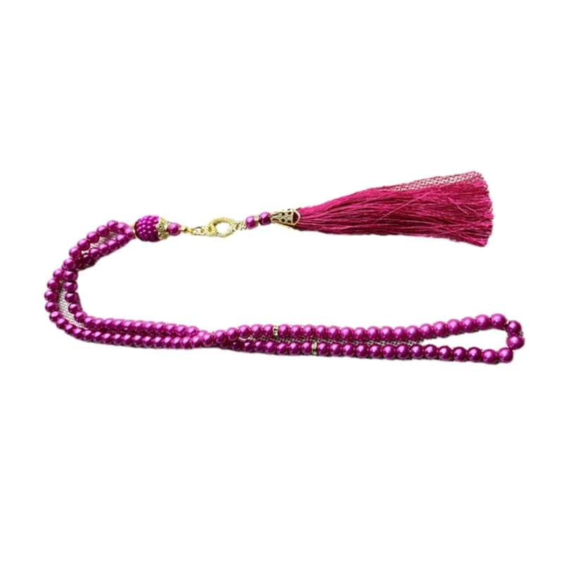 Tasbih 99 Perles Imitation Perle – Bracelet de Prière Musulman