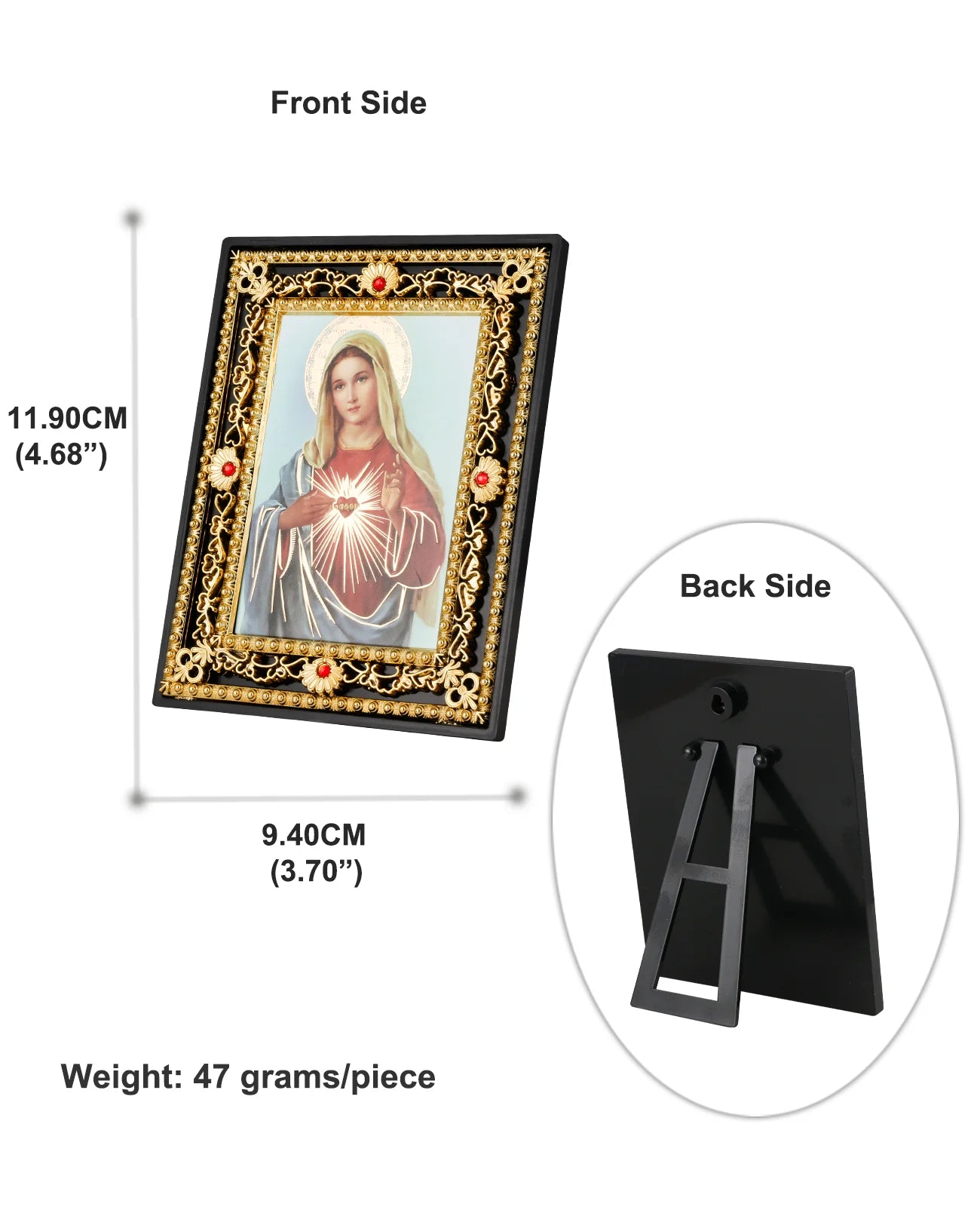 Icône Sainte Famille et archange Saint Michel – décoration religieuse de table