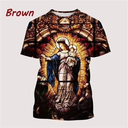 T-Shirt Vierge de Guadalupe – Notre-Dame du Mexique – Impression 3D Unisexe
