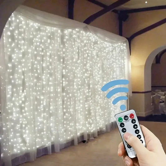 Guirlande Rideau LED USB avec Télécommande – 3/4/6M, 8 Modes, Étanche IP65 | Déco Chambre, Fêtes & Mariage