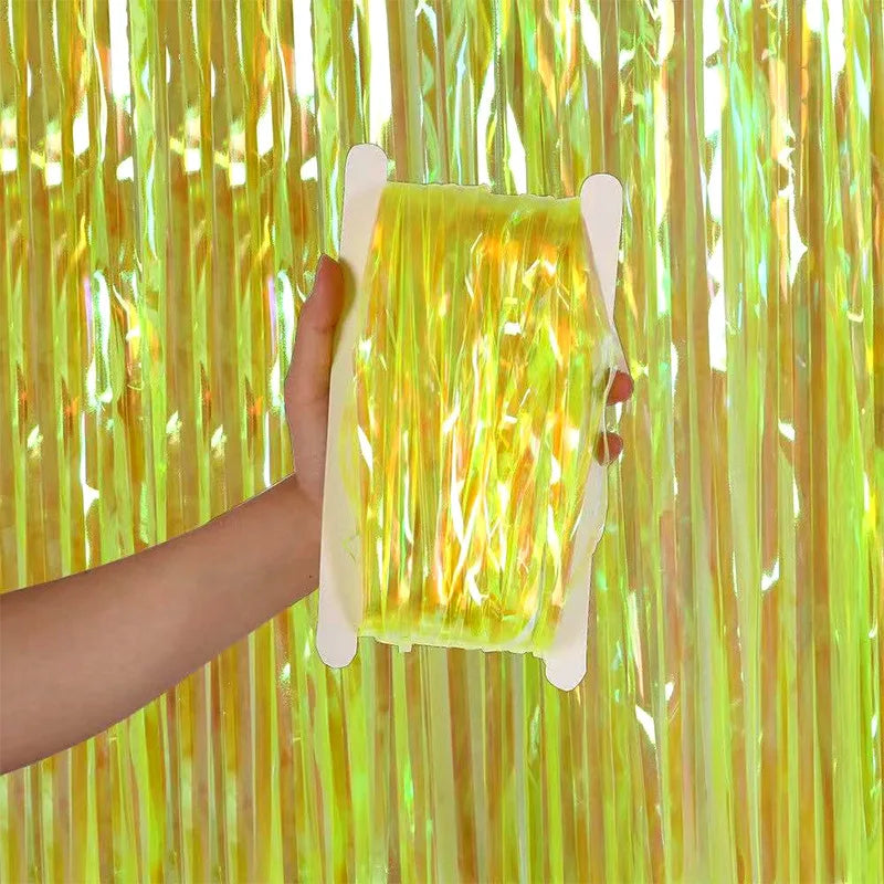 Rideau de fête métallisé (Foil Tassel Fringe Curtain)