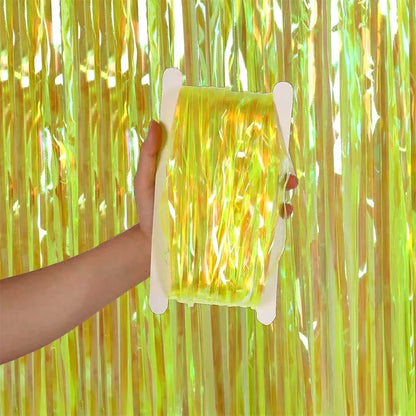 Rideau de fête métallisé (Foil Tassel Fringe Curtain)