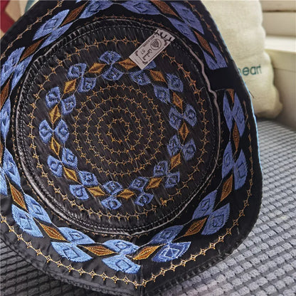 Bonnet de prière musulman homme brodé – kufi islamique en coton