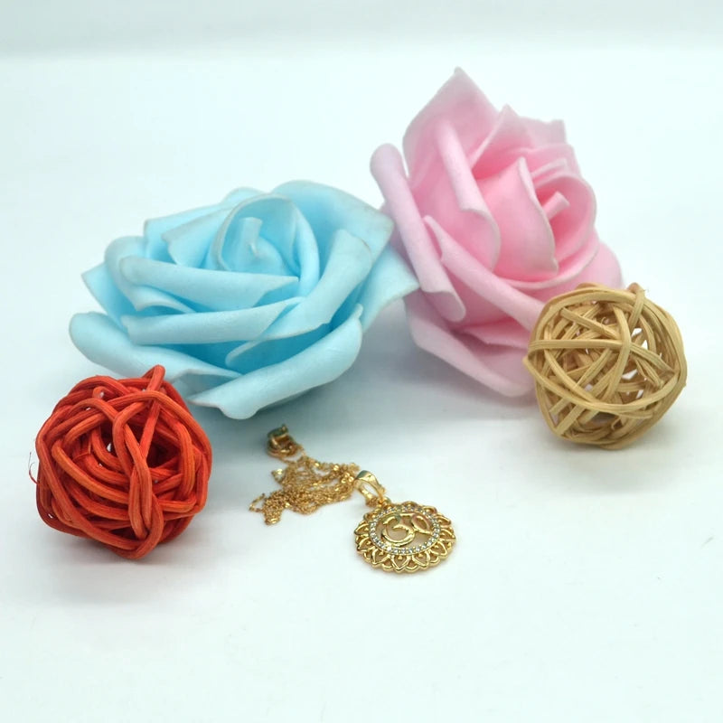 Collier Aum Om avec zircon – Pendentif spirituel unisexe